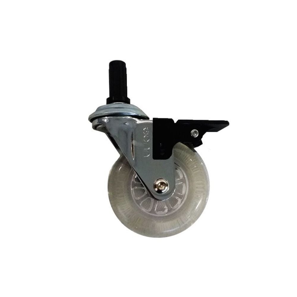 Rodízio Gold Silicone Pino Giratório com Trava Suporta até 50kg | SGP140003