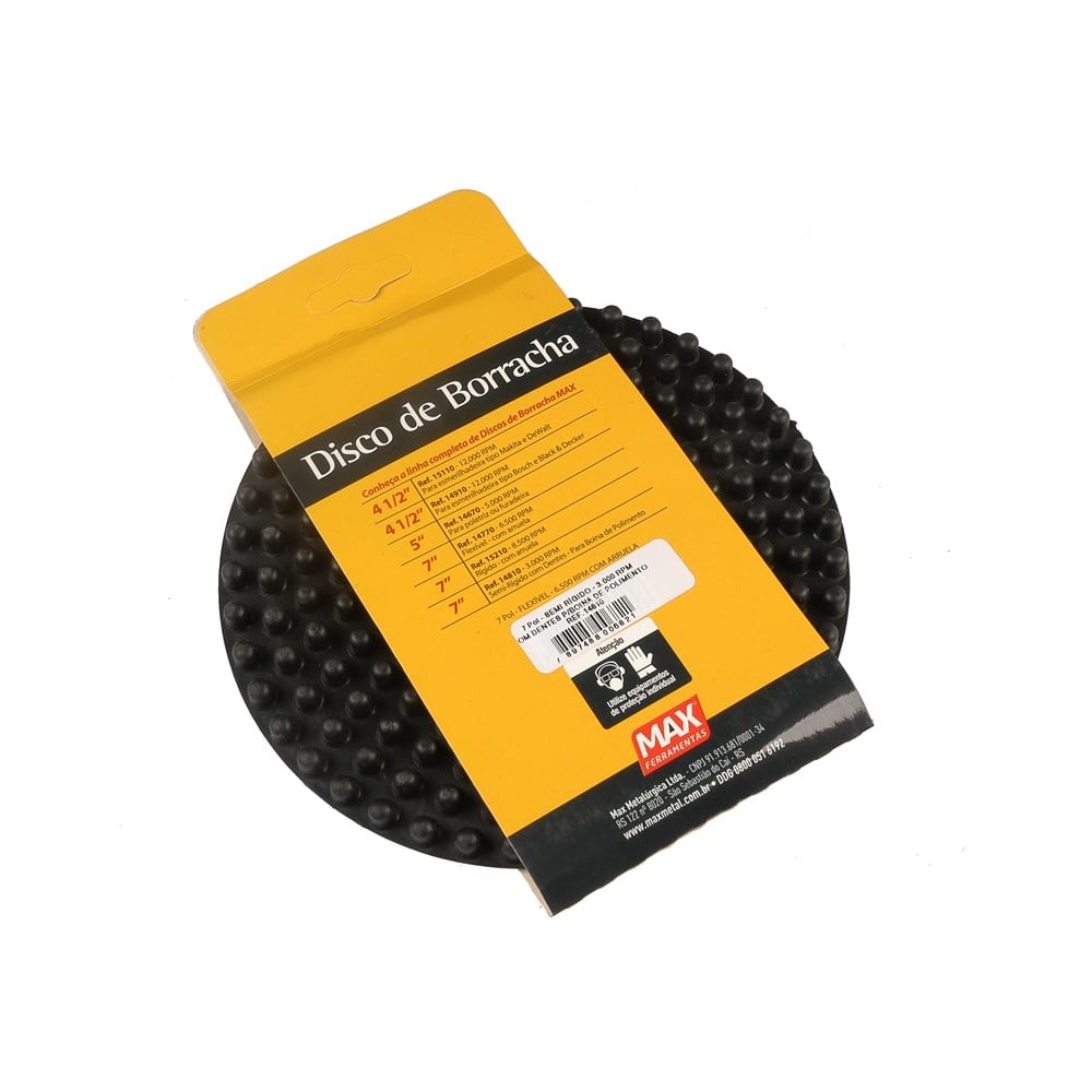 Disco Borracha Max 7" para Politriz 14810