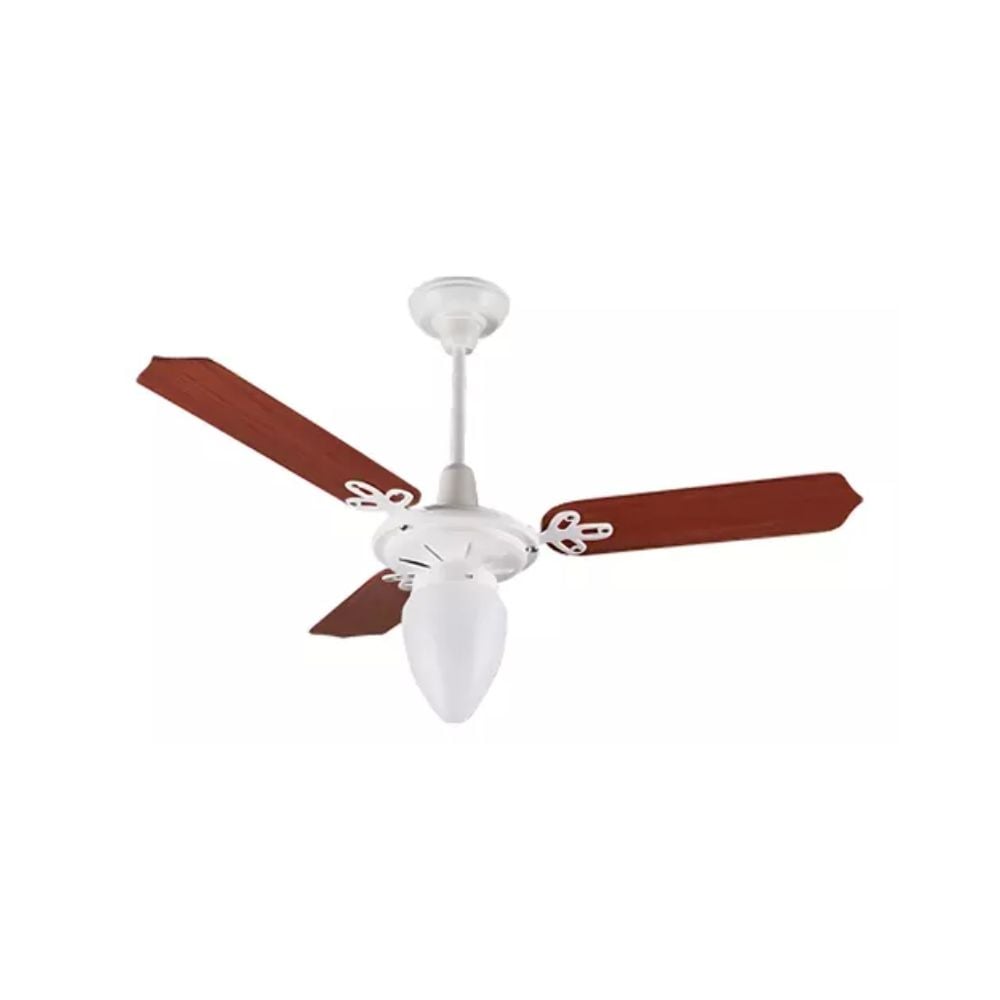Ventilador Teto Argelux 3 Pás Branco/Mogno 220V | 1004