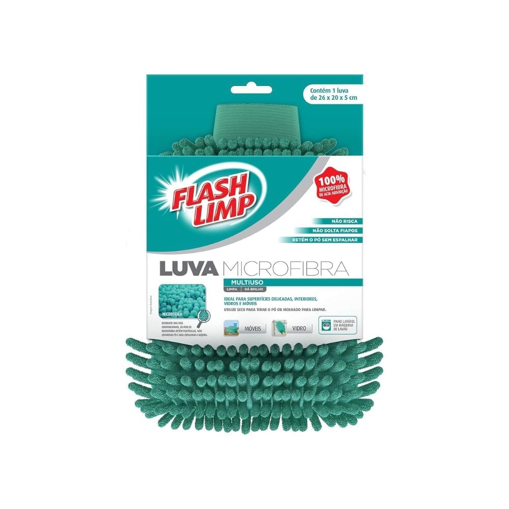 Luva Microfibra Flashlimp Multiuso FLP6681 - imagem 1