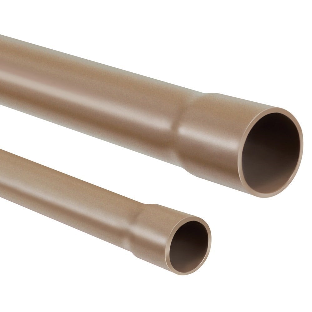 Tubo Plástico Krona Marrom Soldável 50mm 1.1/2X3M 36