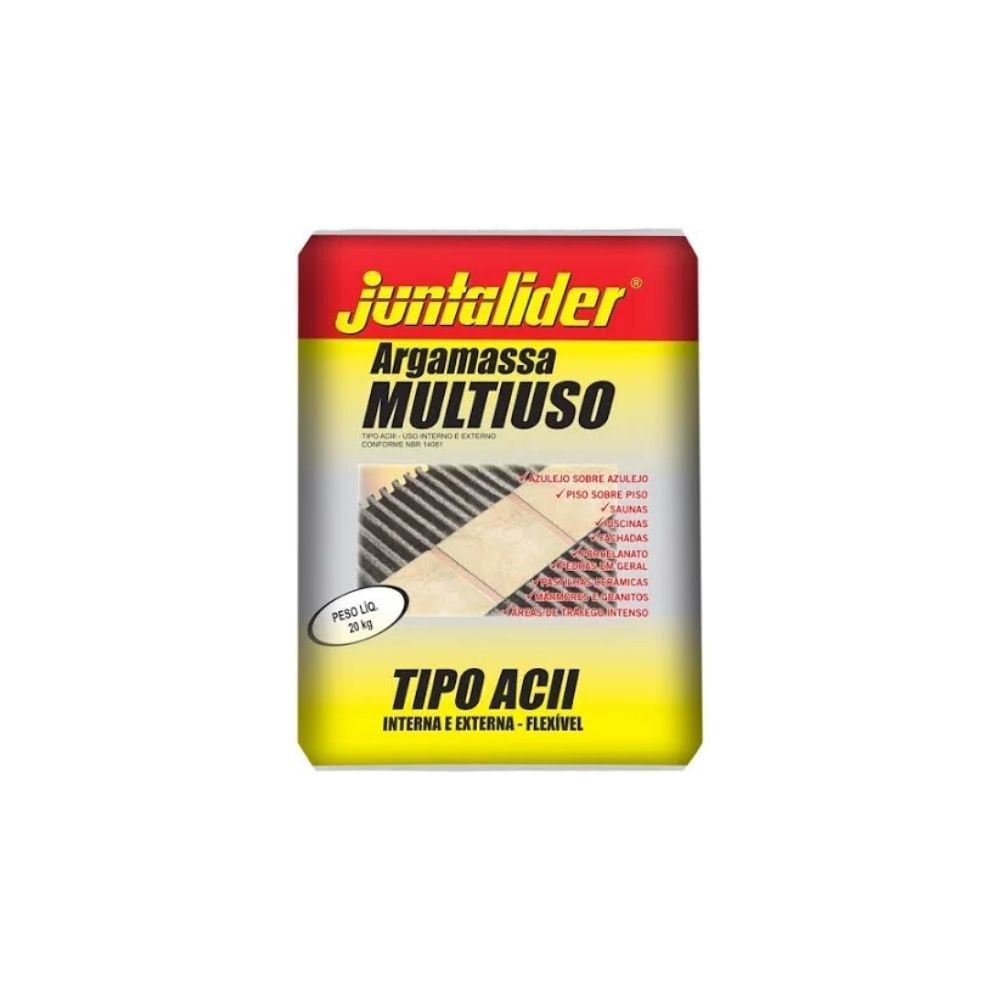 Argamassa AC2 Externa Juntalider Cinza 20Kg | 9010000006 - imagem 1