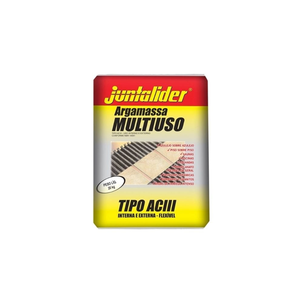 Argamassa Multiuso Juntalider Cinza Piso/Sobrepiso 20Kg | 1000046499 - imagem 1