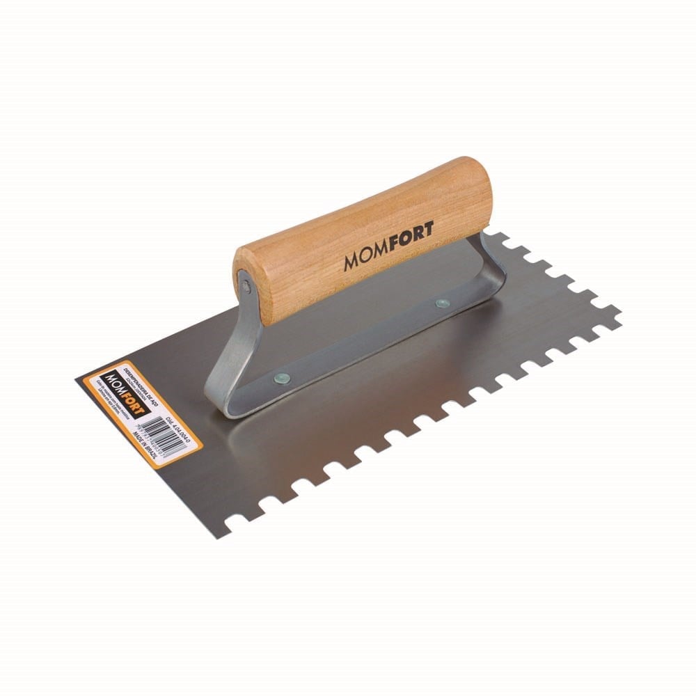 Desempenadeira Aço Momfort Dentada 12x24cm 404004