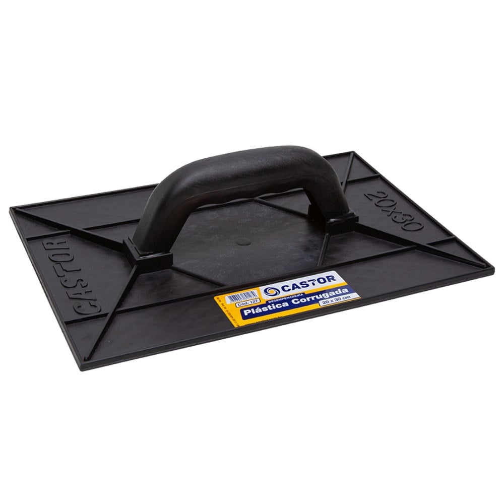 Desempenadeira PVC Castor 20x30 Corrugada Preta 127