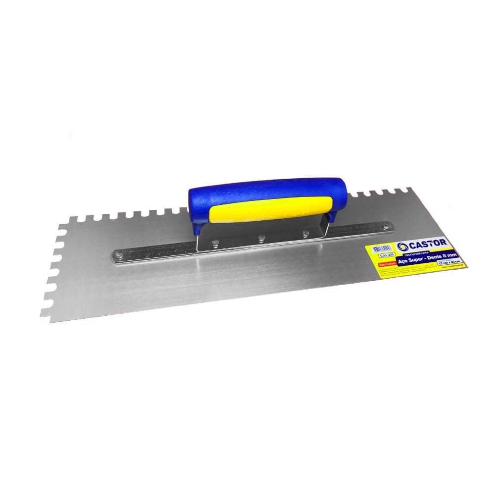 Desempenadeira Aço Castor Dentada 12x40cm 225