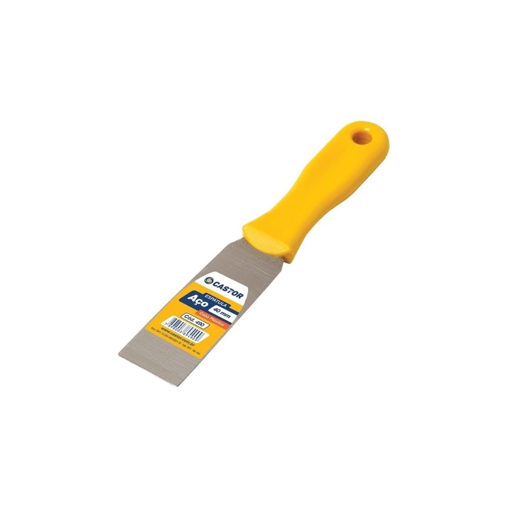 Espátula Parede Castor Laminada Cabo Plástico 40mm 490