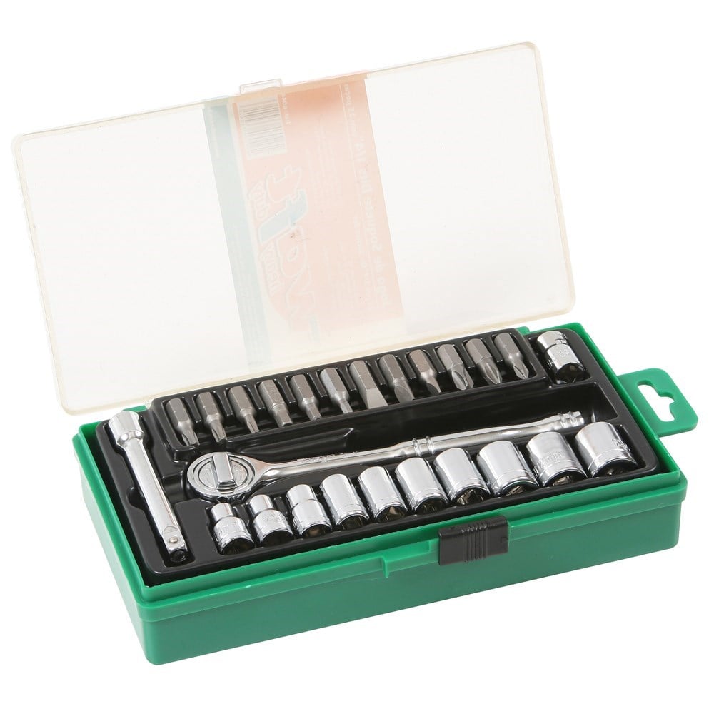 Soquete Waft Sextavado com Catraca 1/4" com 25 Peças 6044