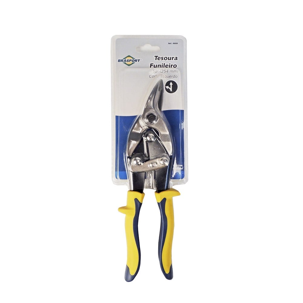 Tesoura Funileiro Aviação Brasfort 10"ESQUERDA 8059