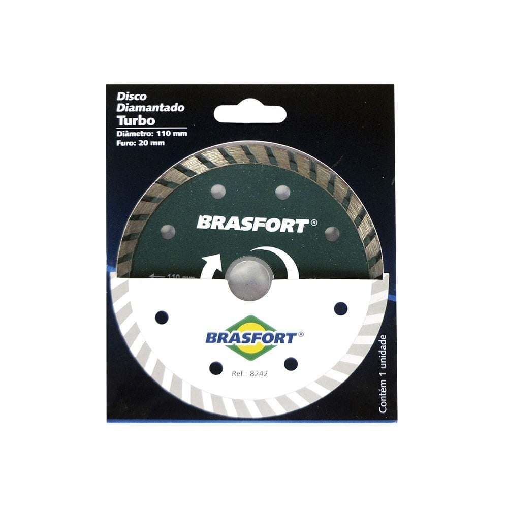 Disco Diamantado Brasfort Turbo Seco 110mm 8242