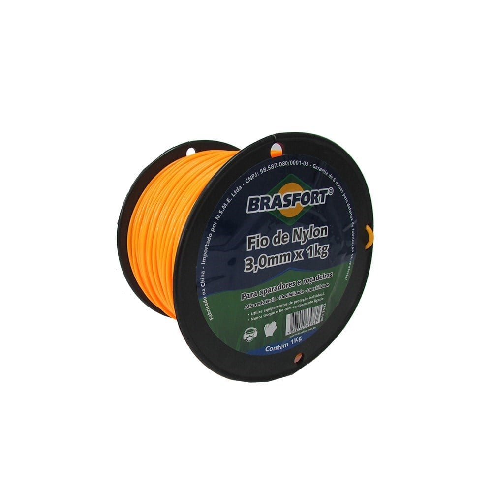 Fio de Nylon Brasfort Redondo 3.0MM/120M 1KG 7542