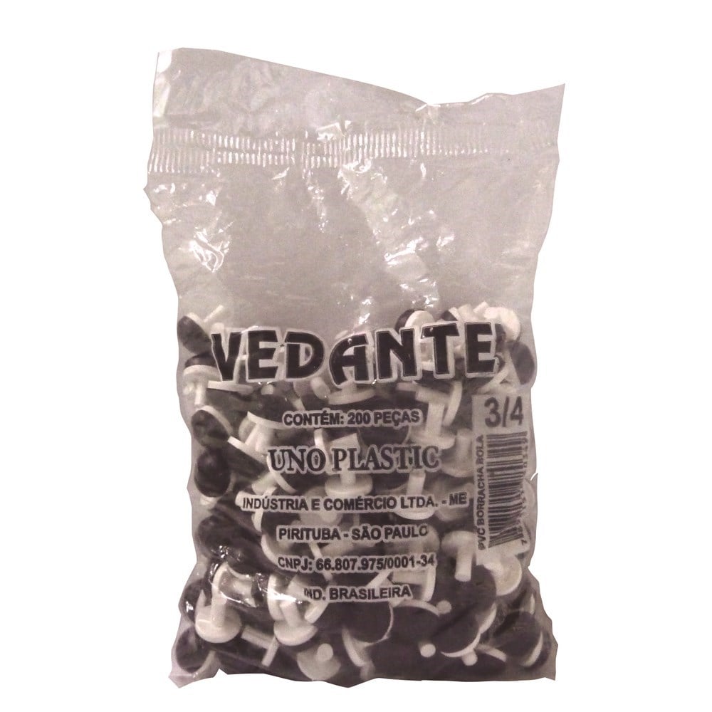 Vedante Pvc+Borracha 3/4"UNOPLASTIC Bola 200PECAS 34