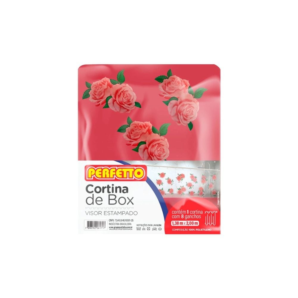 Cortina para Box Perfetto Rosa 1,38x2,00M | 017012 - imagem 1
