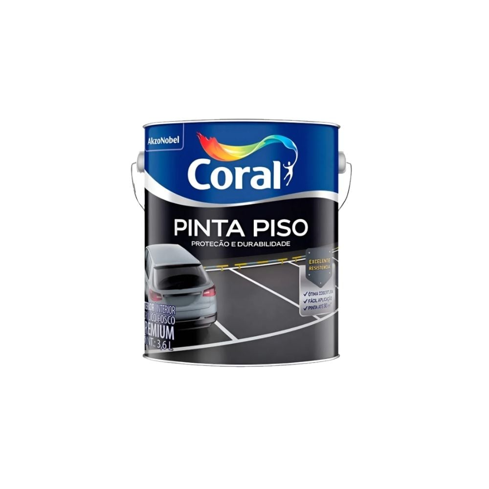 Tinta Pisos Estacionamento Garagens Quadras 3,6l - Cinza Chumbo - imagem 1