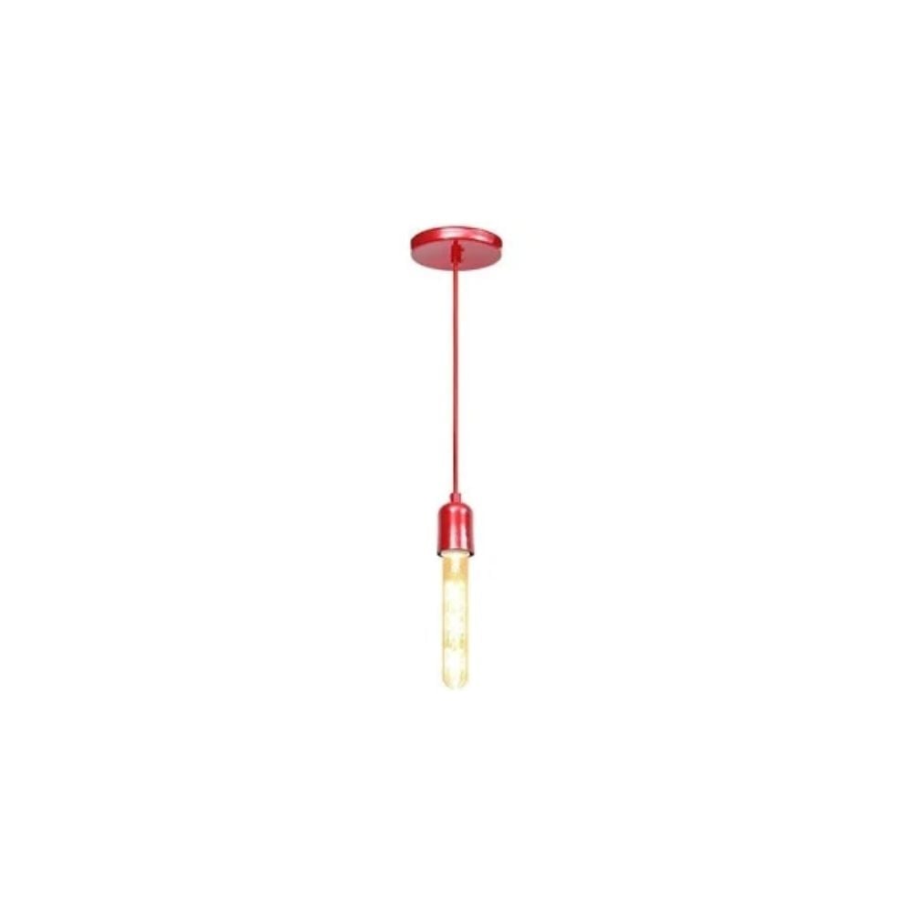 Luminária Pendente Condulai Enerlux - Solaris Vermelha para Lâmpada Filamento | 6474 - imagem 1