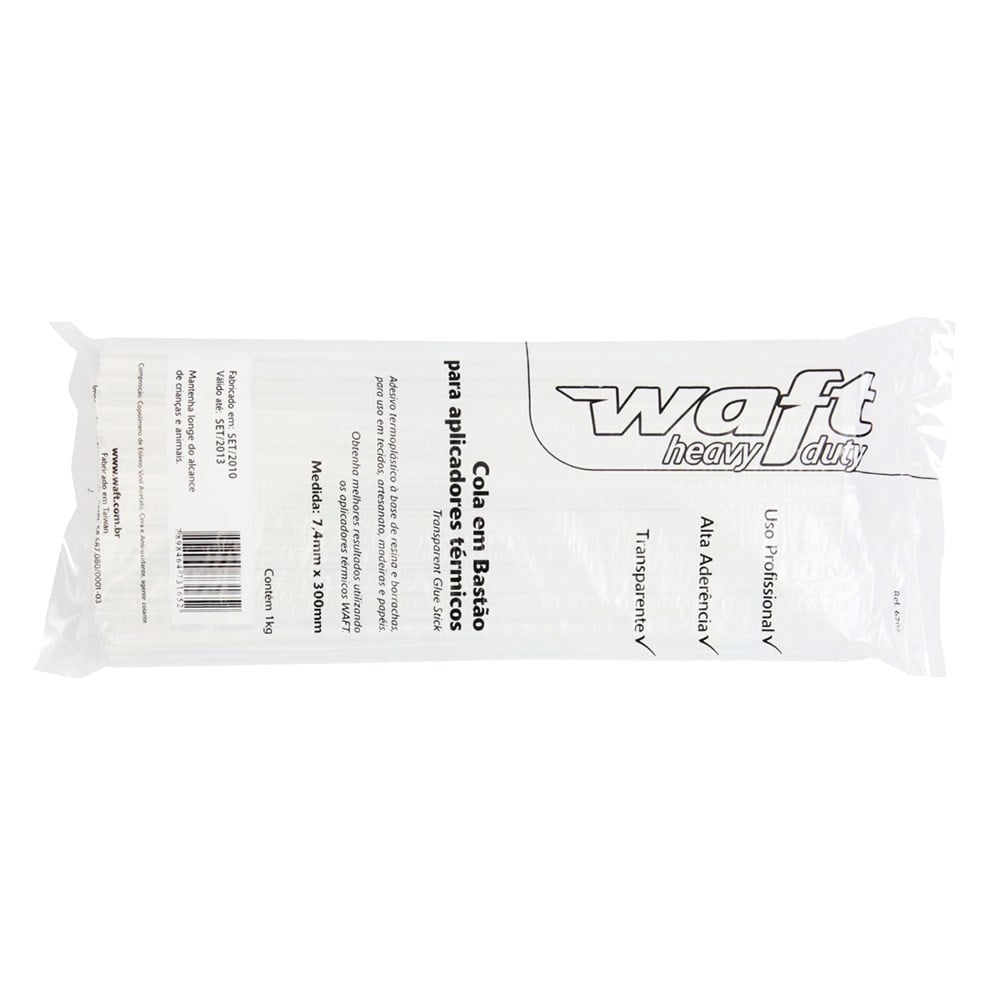 Refil Silicone Pistola Waft 5/16x30 Fino 1kg Incolor 6202