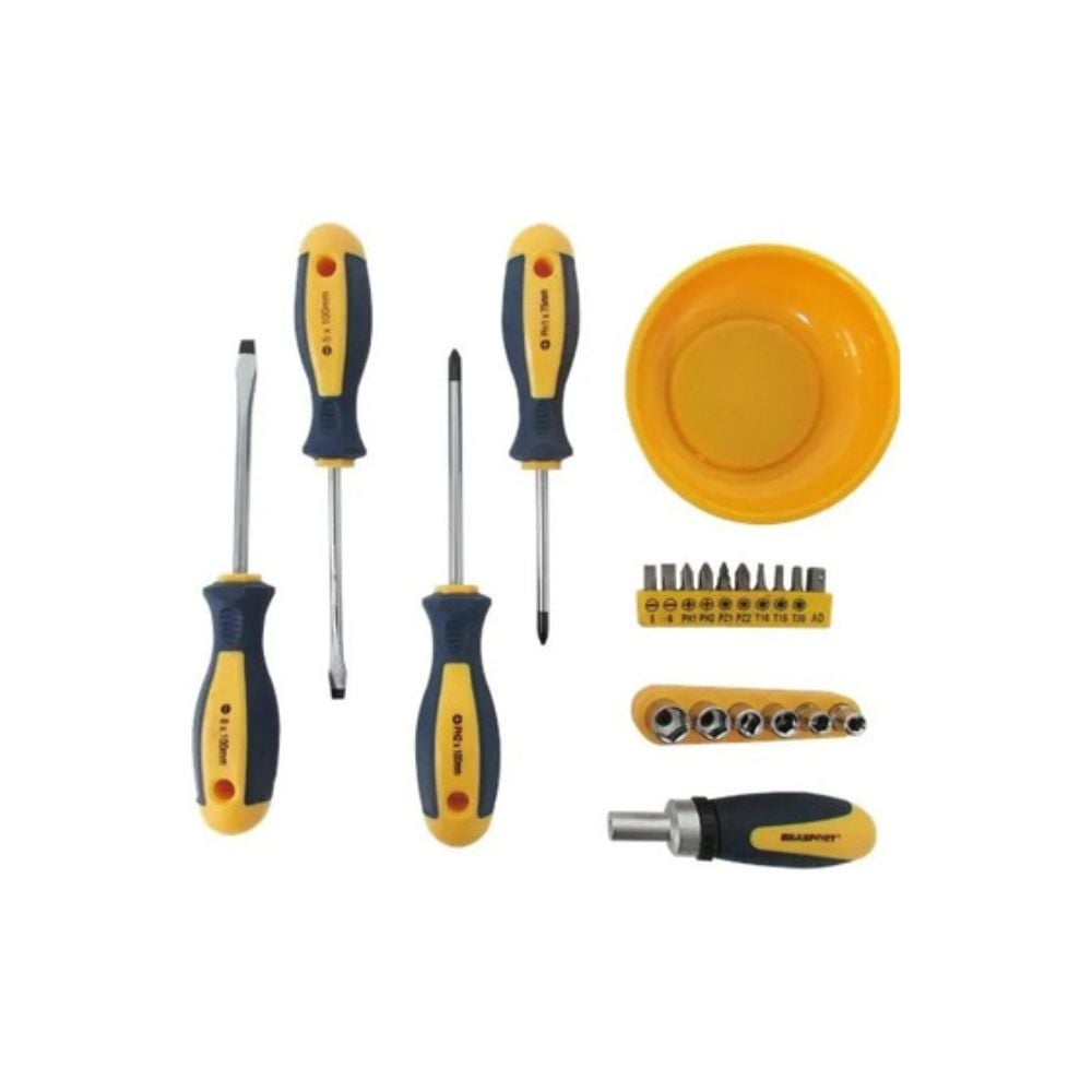 Chave Fenda/Phillips/Torx Brasfort com Catraca com 22 Peças | 7031 - imagem 1