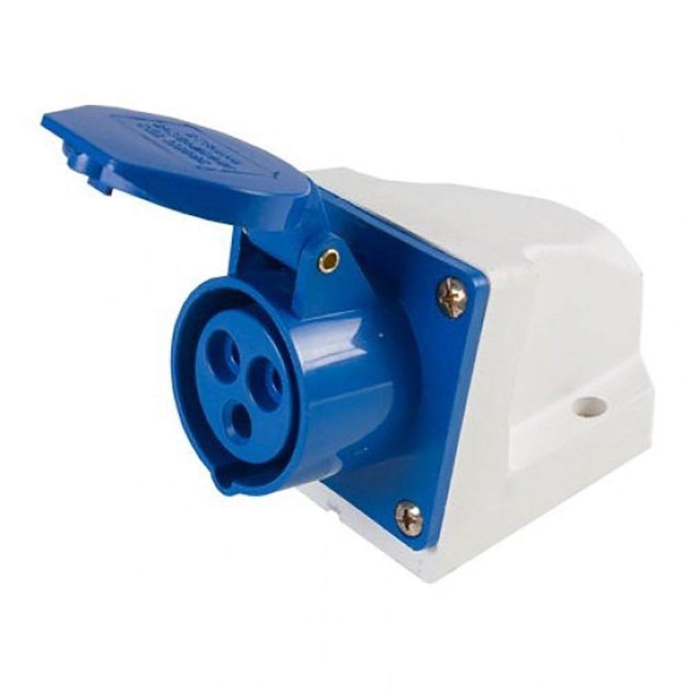 Tomada Externa JNG 2 Polos +Terra 63A 220V Azul 52864