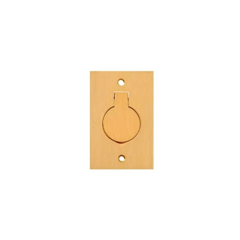 Placa Piso Latão 4x2 "Tomada Universal" com 1 Tampa Unha VACOFER | PL42TU - imagem 1