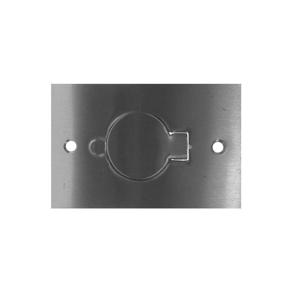 Placa Piso Inox 4X2 "Tomada Universal"COM 1 Tampa Unha PI42TU