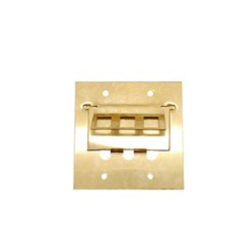 Placa Piso Latão 4x4 Tampa Basculante para 3RJ1.1/45 PL44RJ