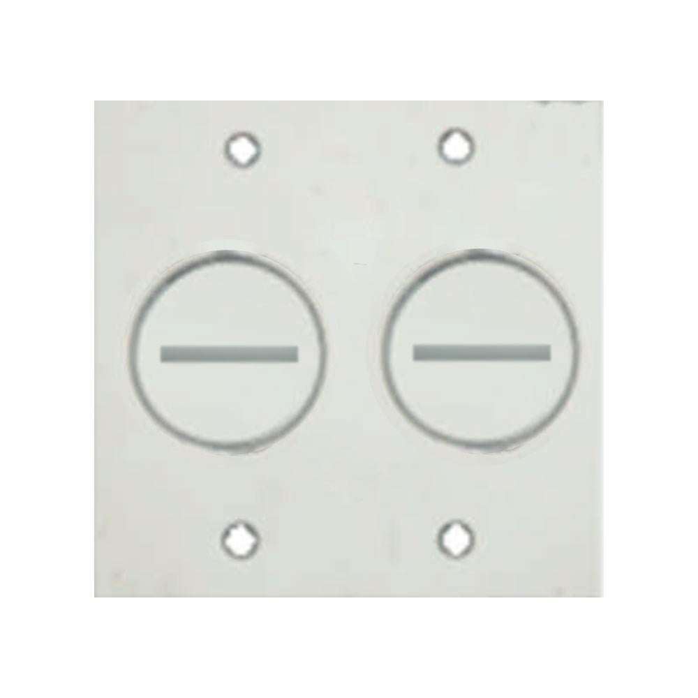 Placa Piso Inox 4x4 para 2 Rosca PI442RO