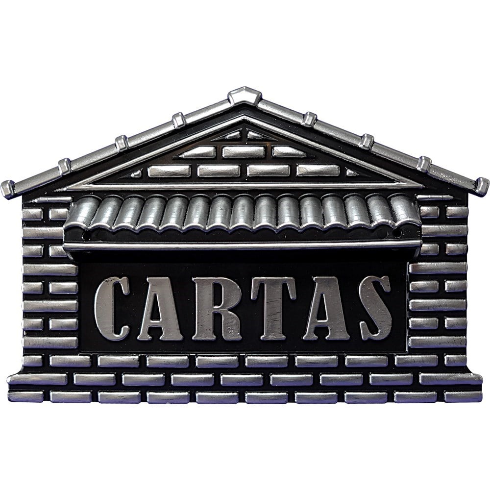 Caixa Carta Real Plástico "Casinha" N04P Prata Média 67