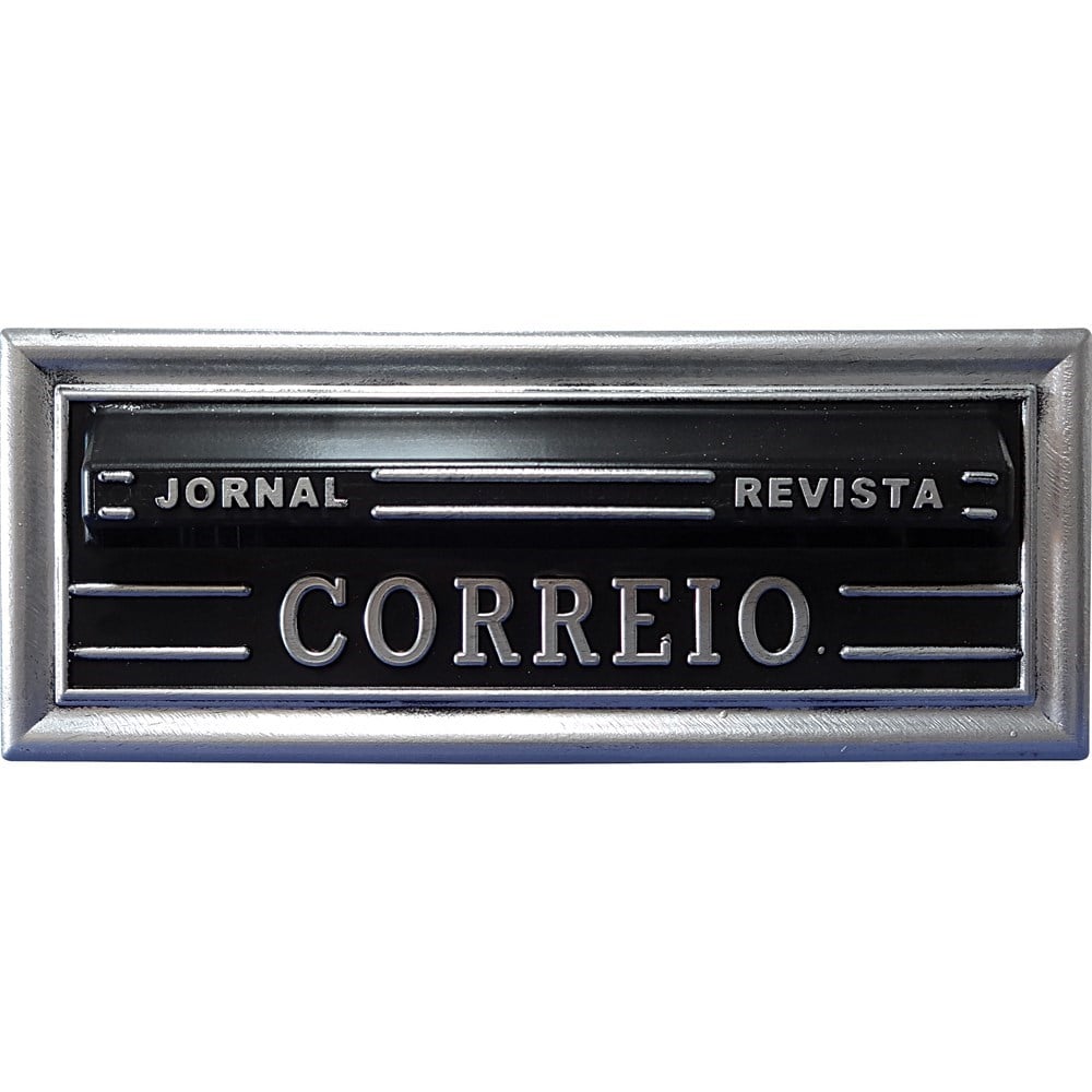 Caixa Carta Real Plástico "Correio" N28P Prata Média 488