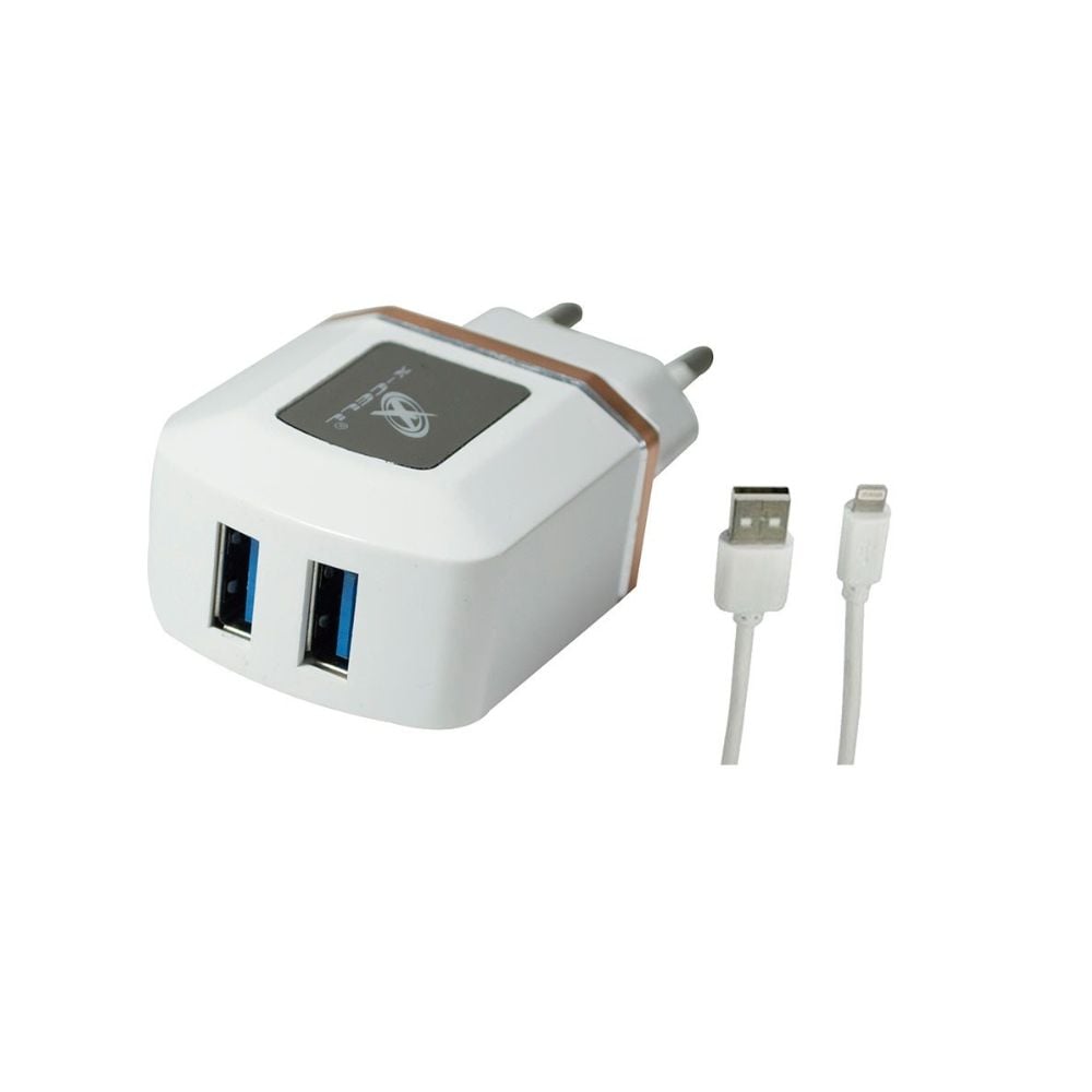 Carregador Flexgold Com Pino Adaptador e Cabo iPhone | XC-UR8