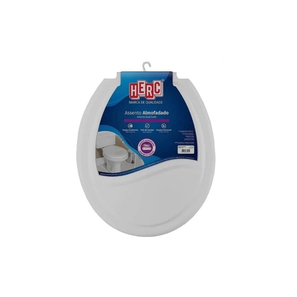 Assento Sanitário Herc Prime Almofadado Cinza Claro - Universal | 2386 - imagem 1