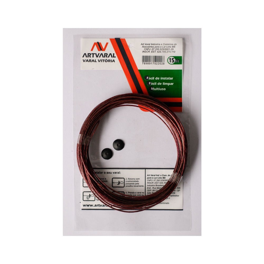 Varal Aço Vitoria Revestido PVC 15m x1.65 1.01.003