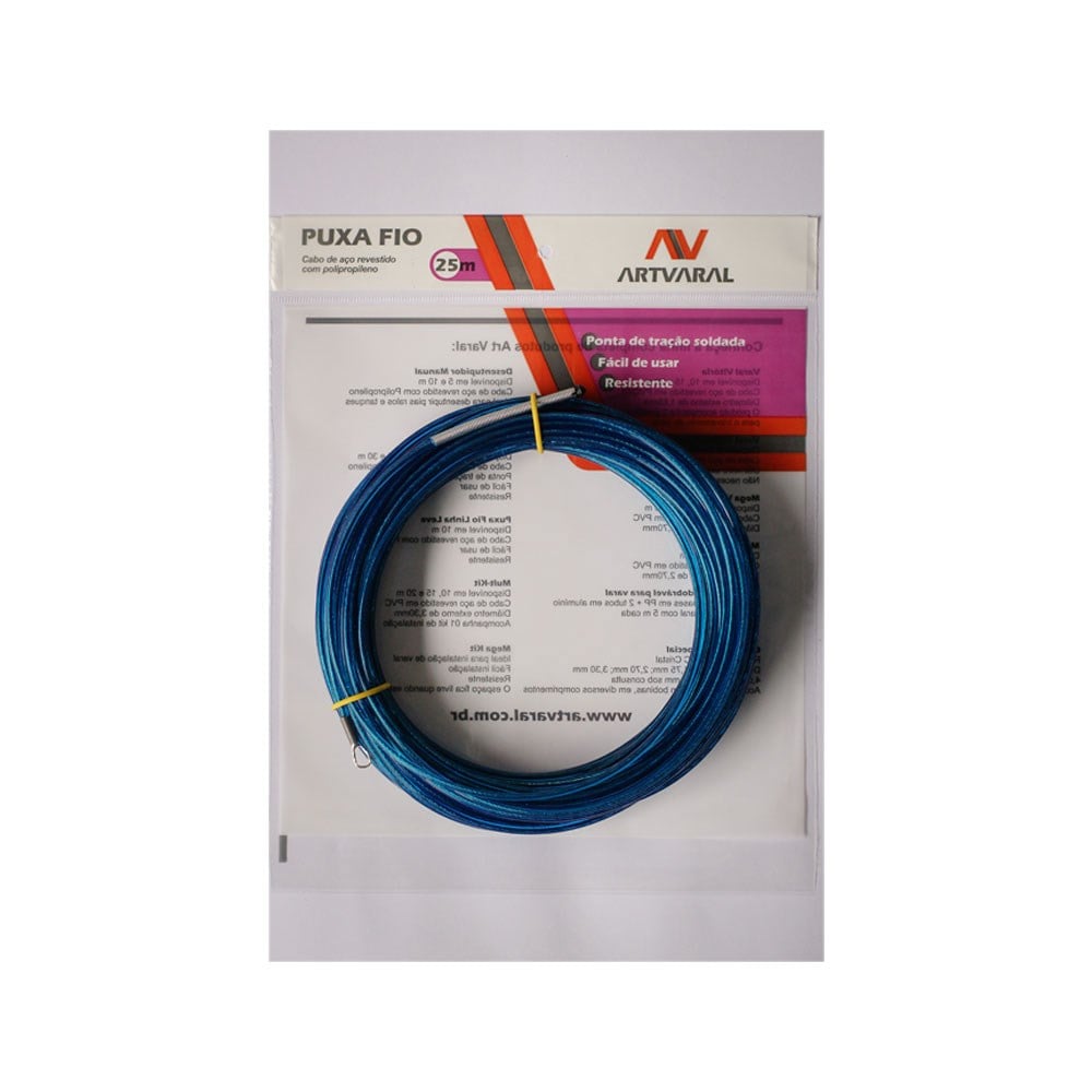 Passa Fio Nylon Art Varal com Cabo Aço 25M 2.02.004
