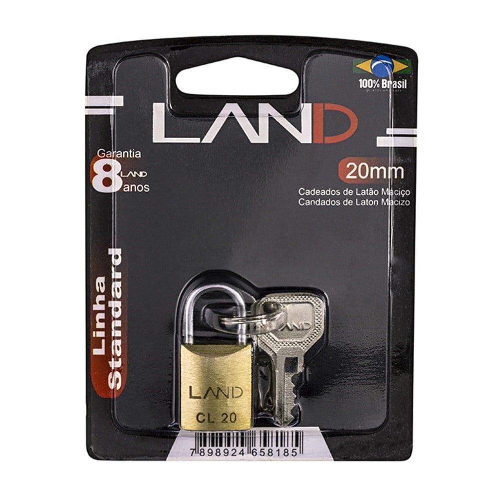 Cadeado Land 20mm Blister 2540