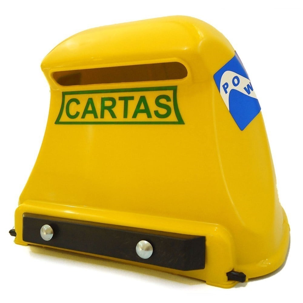 Caixa Carta Power Plástica Gradil "Correio" Amarela 22-1-AM