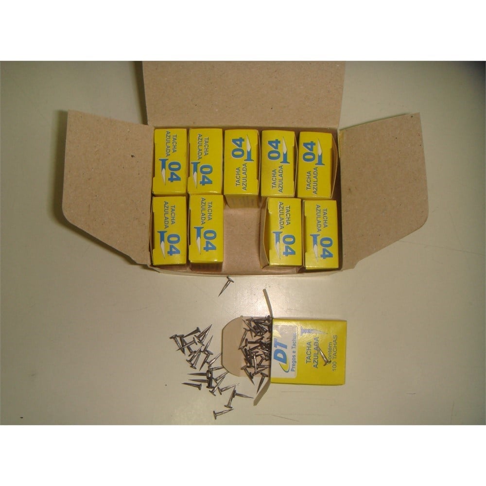 Tachinha Detack Polida 12 com 10 Caixinhas com 100 Peças TAC-FR16MM