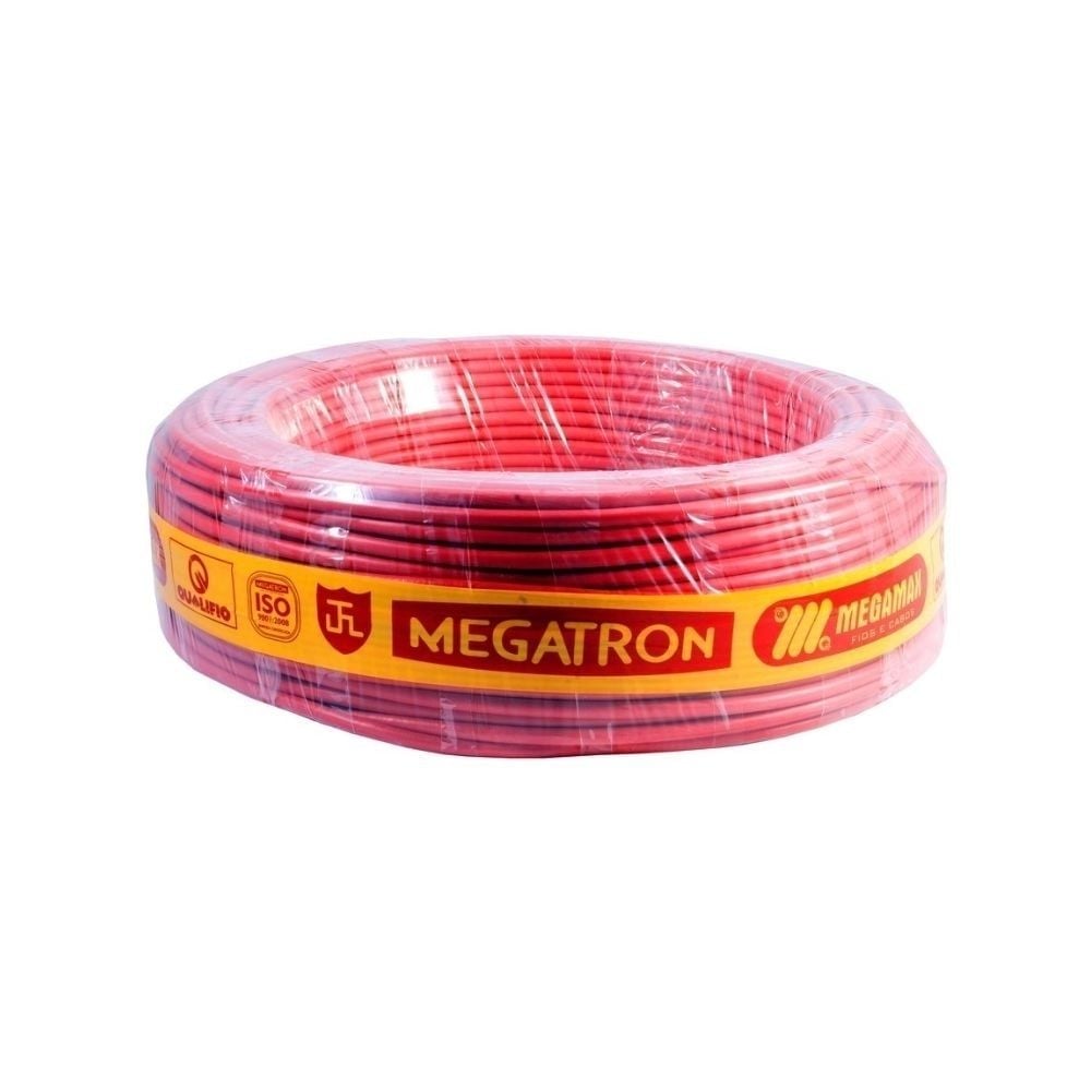 Fio Cabinho Flexível Megatron 10.0mm Vermelho 100M 450/750V | 7899 - imagem 1