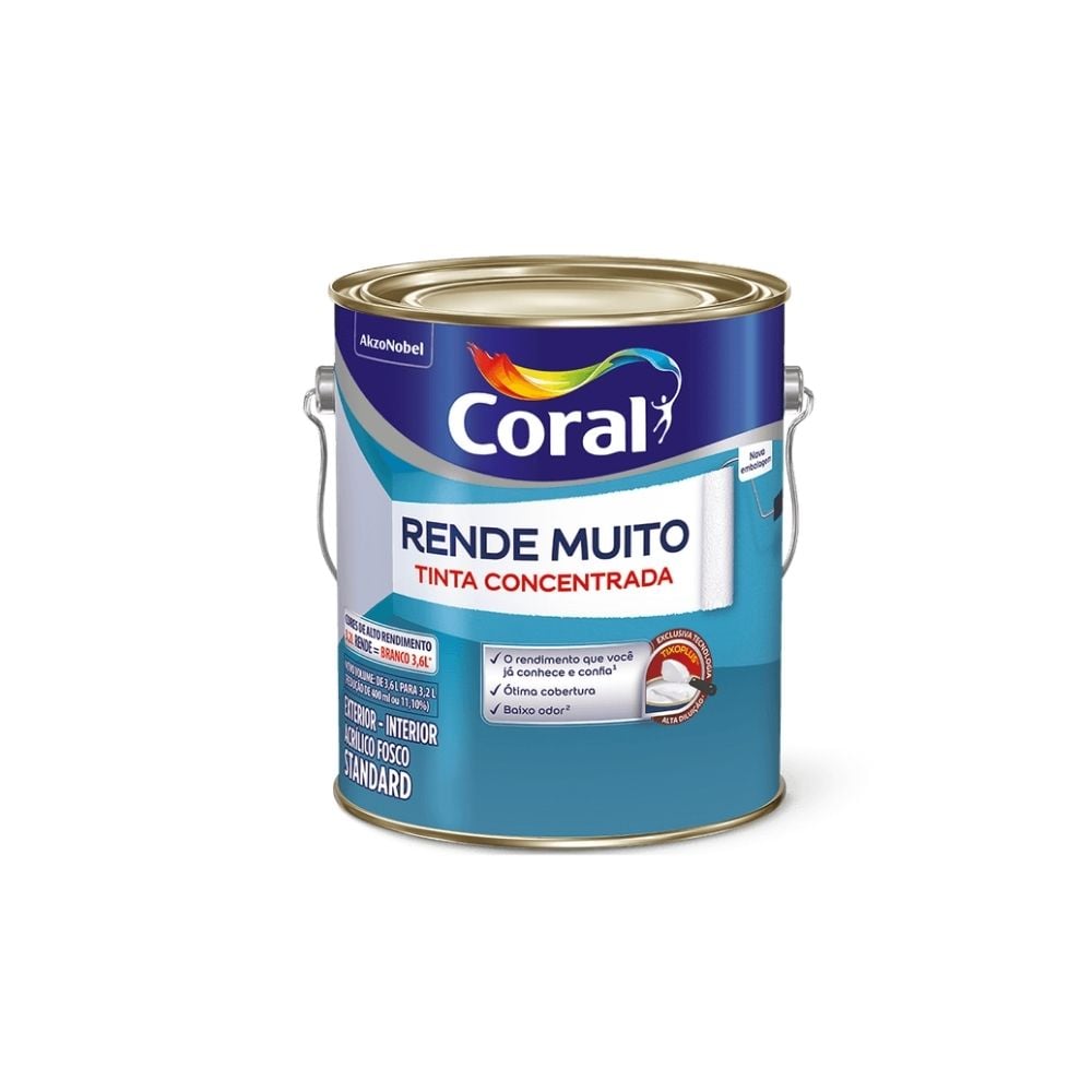 Tinta Cinza Para Parede Concentrada Coral Rende Muito 3,2L - Calopsita - imagem 1