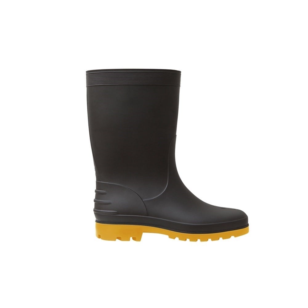 Bota Calformax Preta Solado Amarelo (Cano Medio)37/38 CMP509 S/F