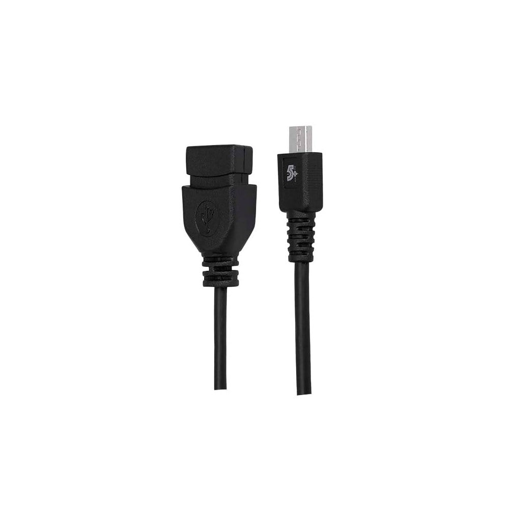 Cabo Micro USB Mobile - Micro USB + USB a Fêmea - 17cm - Preto 018-0112