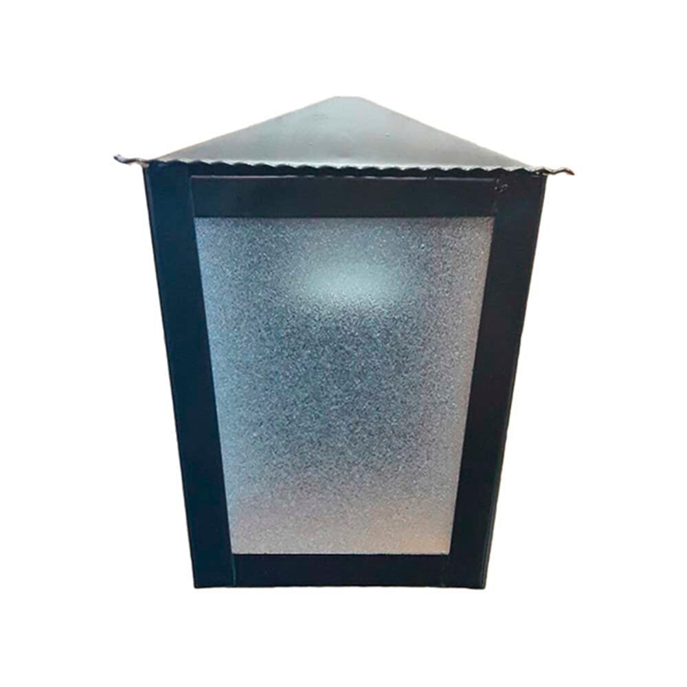 Arandela Ideal Aço Quadrada sem Branco L15 Preta 4904