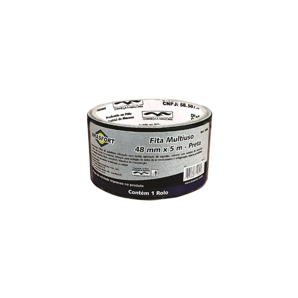 Fita Silver Tape Brasfort Multiuso 48 X 5M Preta | 7646