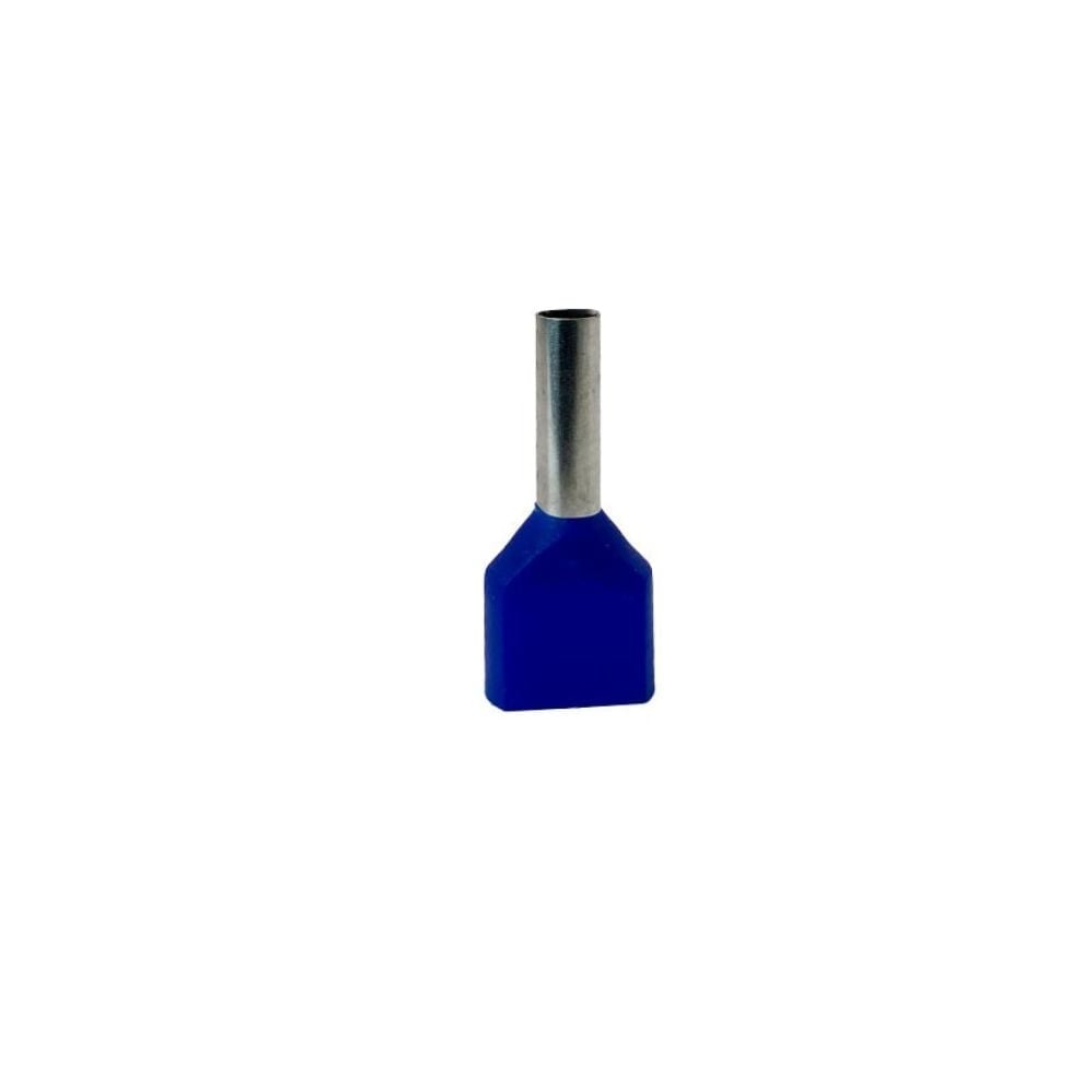 Terminal Isolado Sforplast Tubular Duplo Azul - 2,5MM C10 100 Peças | 4781