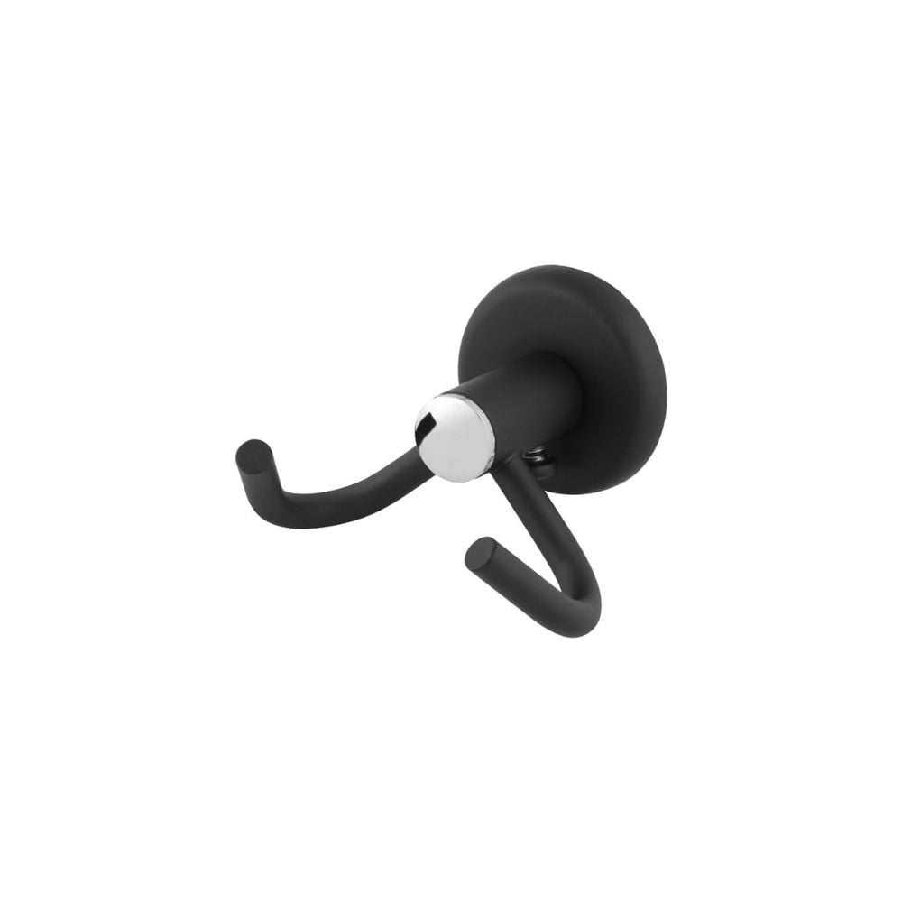 Cabide Duplo Clarainox Preto Aço Inox | 6808