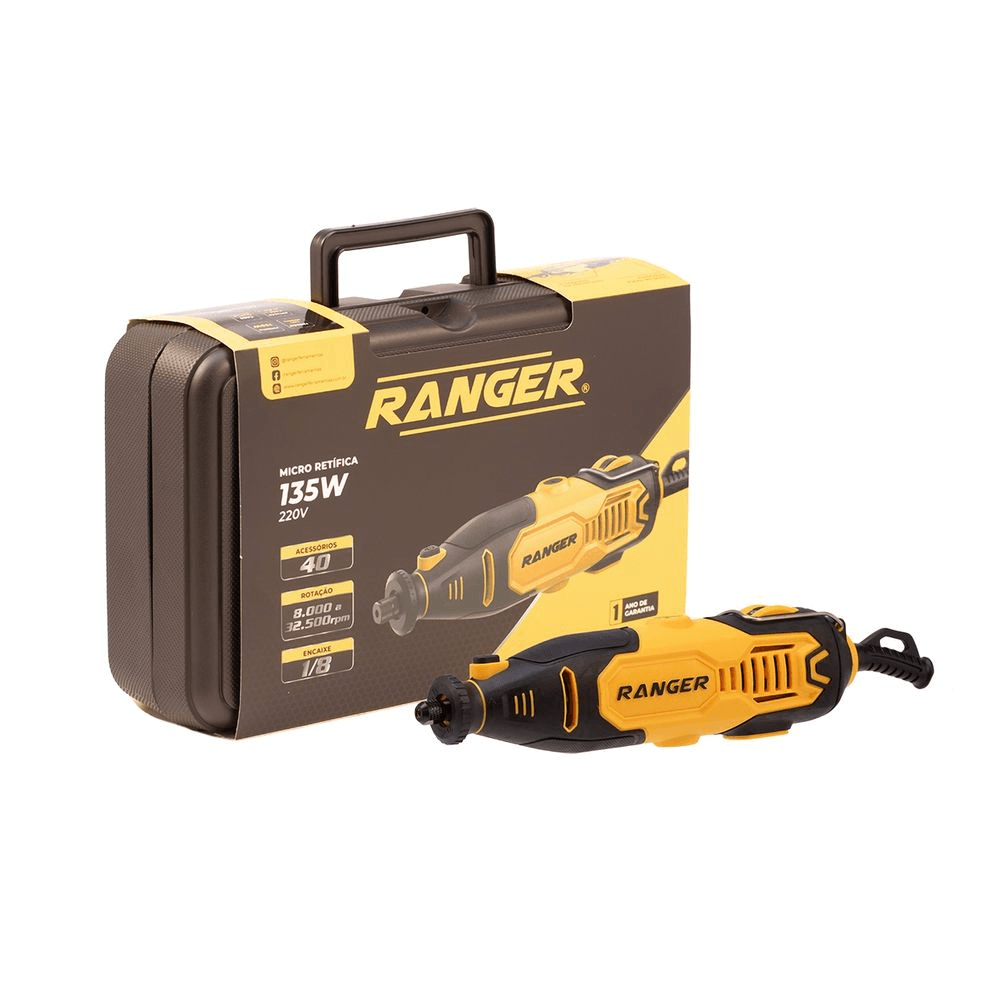 Retificadeira Mini Ranger 135W 220V 40 Peças com Maleta | RMI0135220 - imagem 1