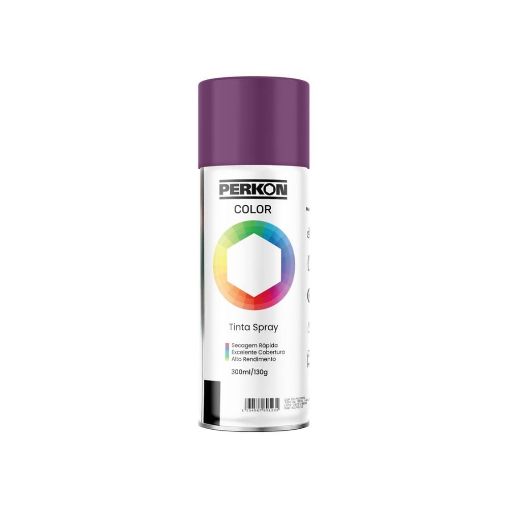 Tinta Spray Perkon Uso Geral Violeta - 300ML | 7216 - imagem 1