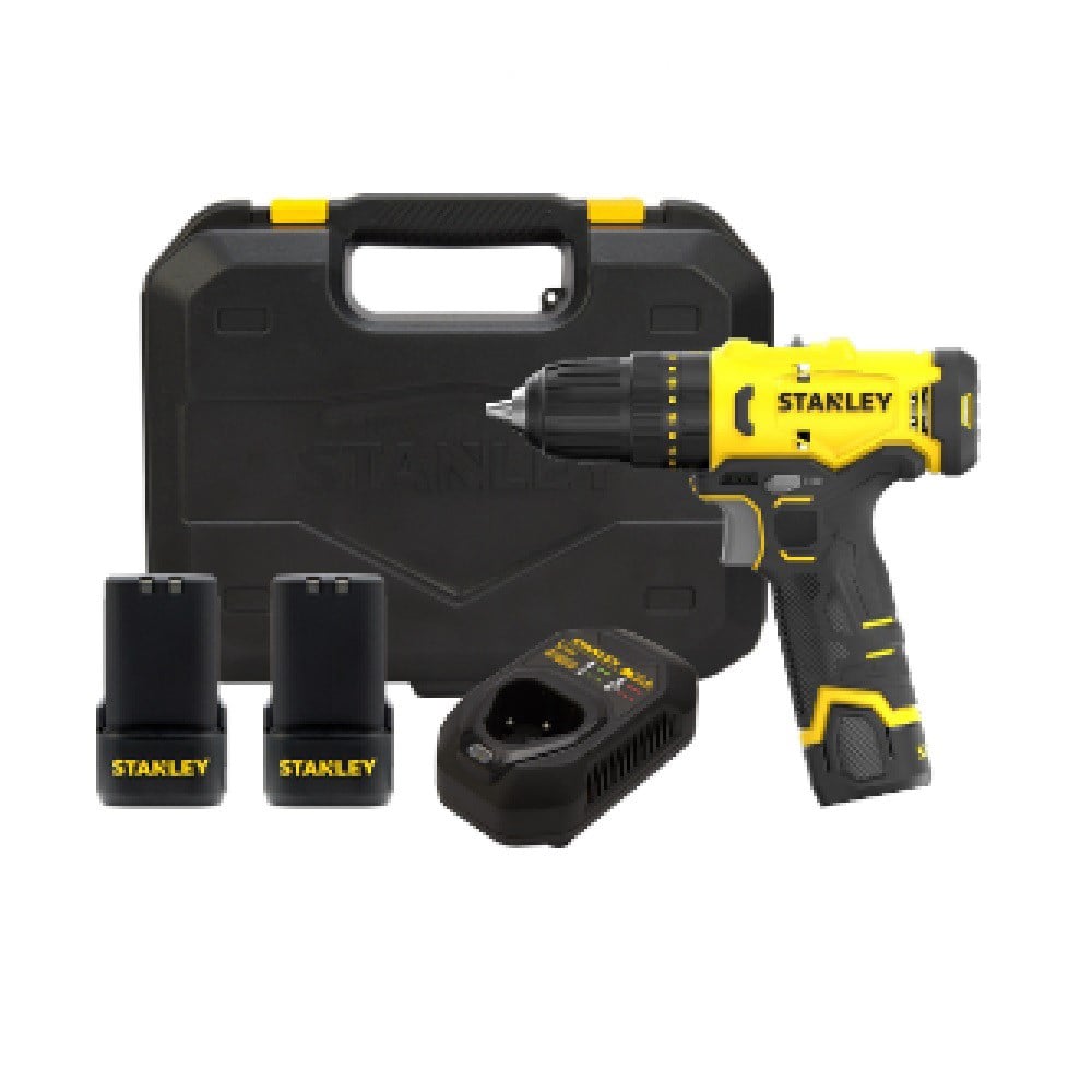 Furadeira Parafusadeira Stanley Impacto 3/8" 12V Max 2BATERIAS 2.0AH com Maleta SCH10D2K-BR